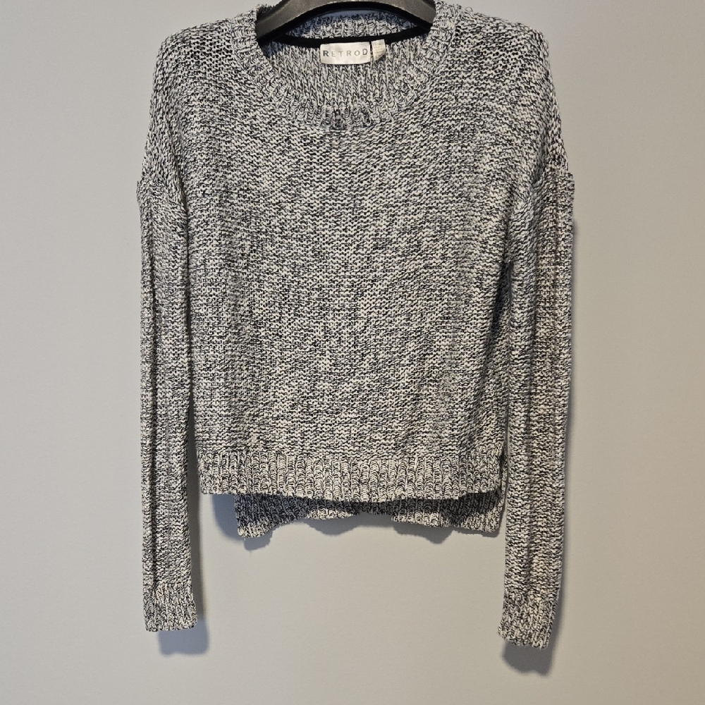 Retrod Crewneck Sweater - Black & White